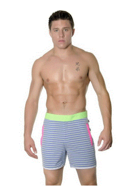 Andrew Christian Original shorts St. Lucia, vel. 32 Royal Stripe - Kliknutím na obrázek zavřete