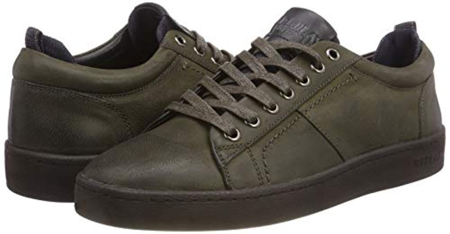 Replay Mens Phair Leather, Military Green