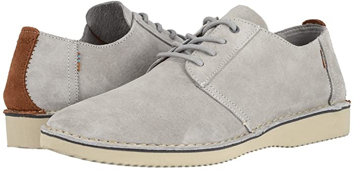 Toms Preston Mens Lace Up Sneakers Grey Leather
