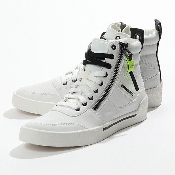 Diesel S-Dvelows Mid High Star White Leather