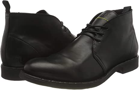 Replay Mens City Hennesey Ankle Black Leather Boots