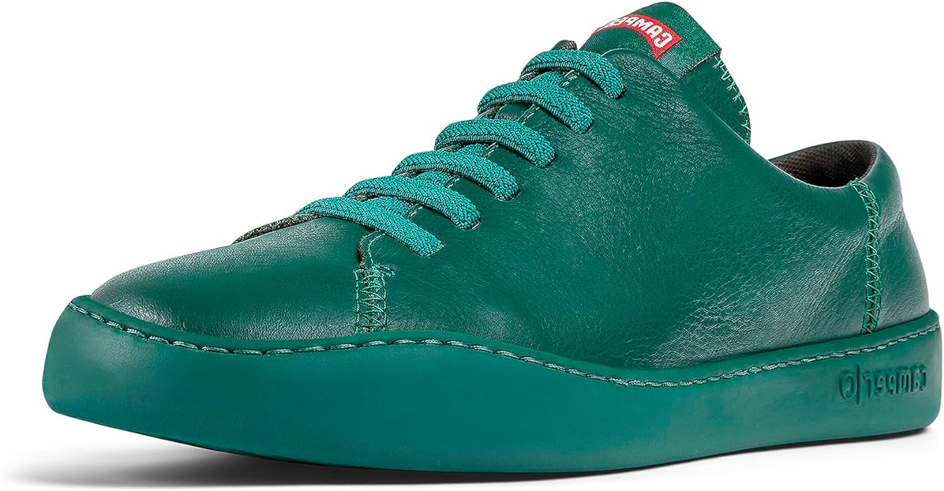 Camper Peu Touring Ankle Boot Green Leather Shoes