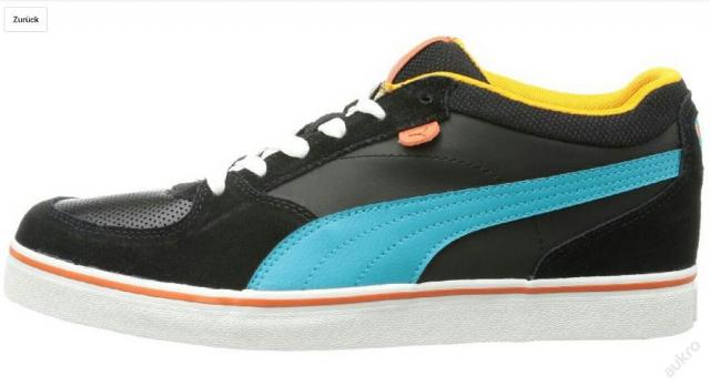 Puma Skate Vulc Herren Sneaker Black/Bluebird - Kliknutím na obrázek zavřete