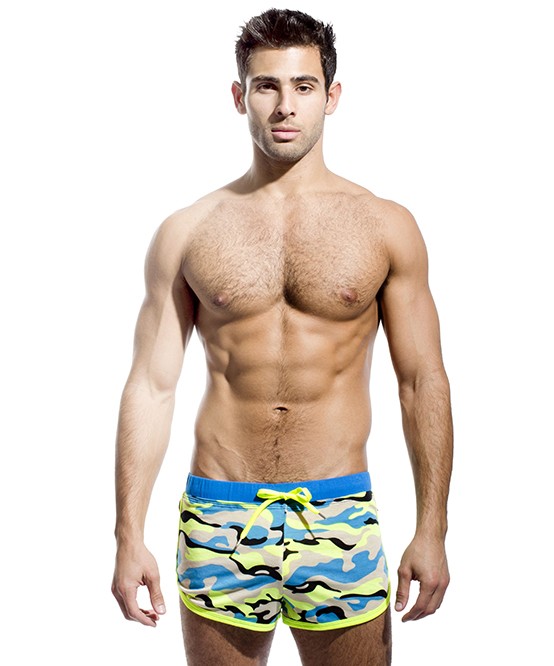 Andrew Christian Lookout Shorts - neon camo vel.L