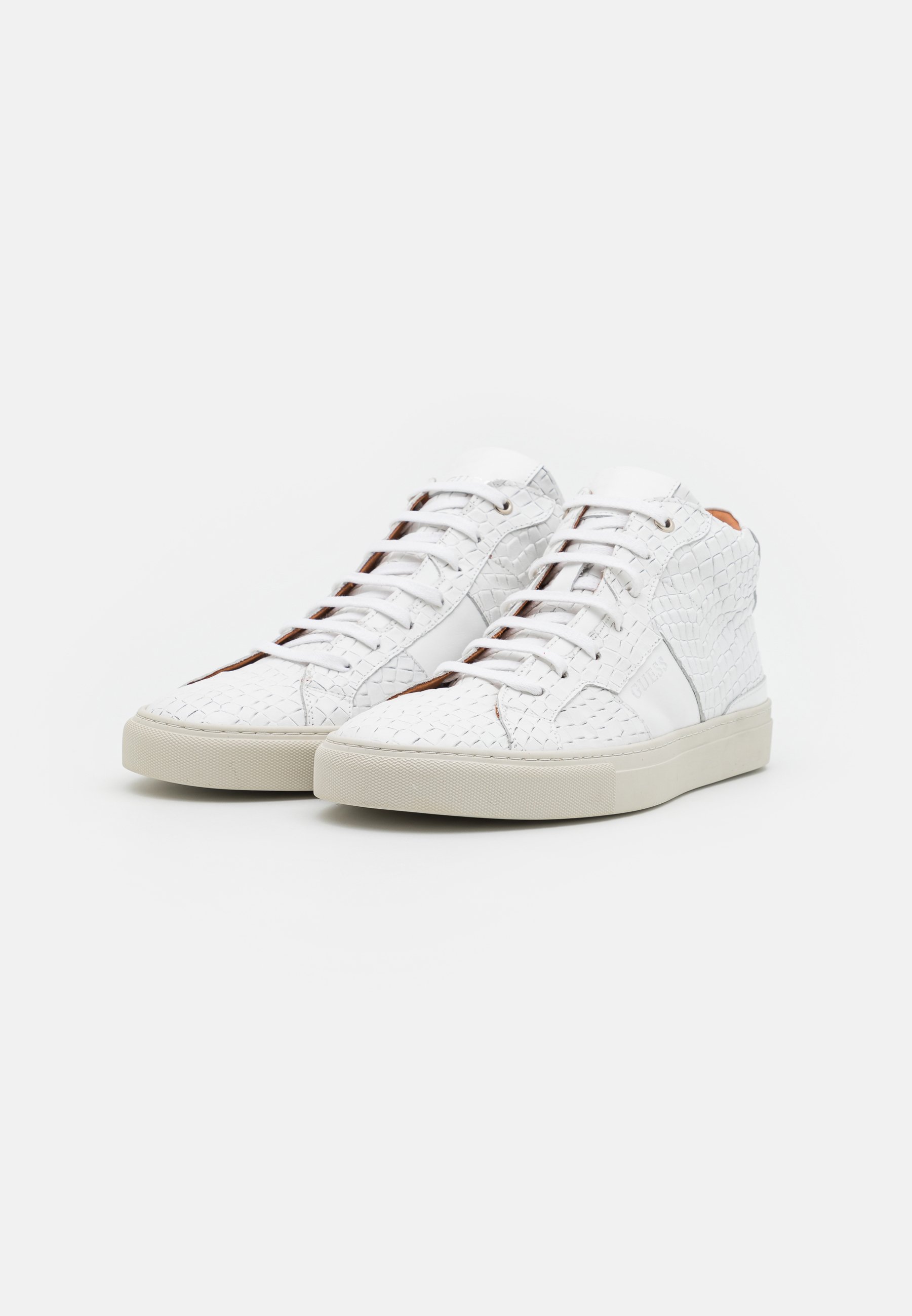 Guess Ravenna Mid White Leather Trainers