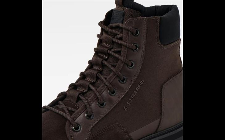 G-Star Men's Powel Lace Up Boot Brown Leather/Textile