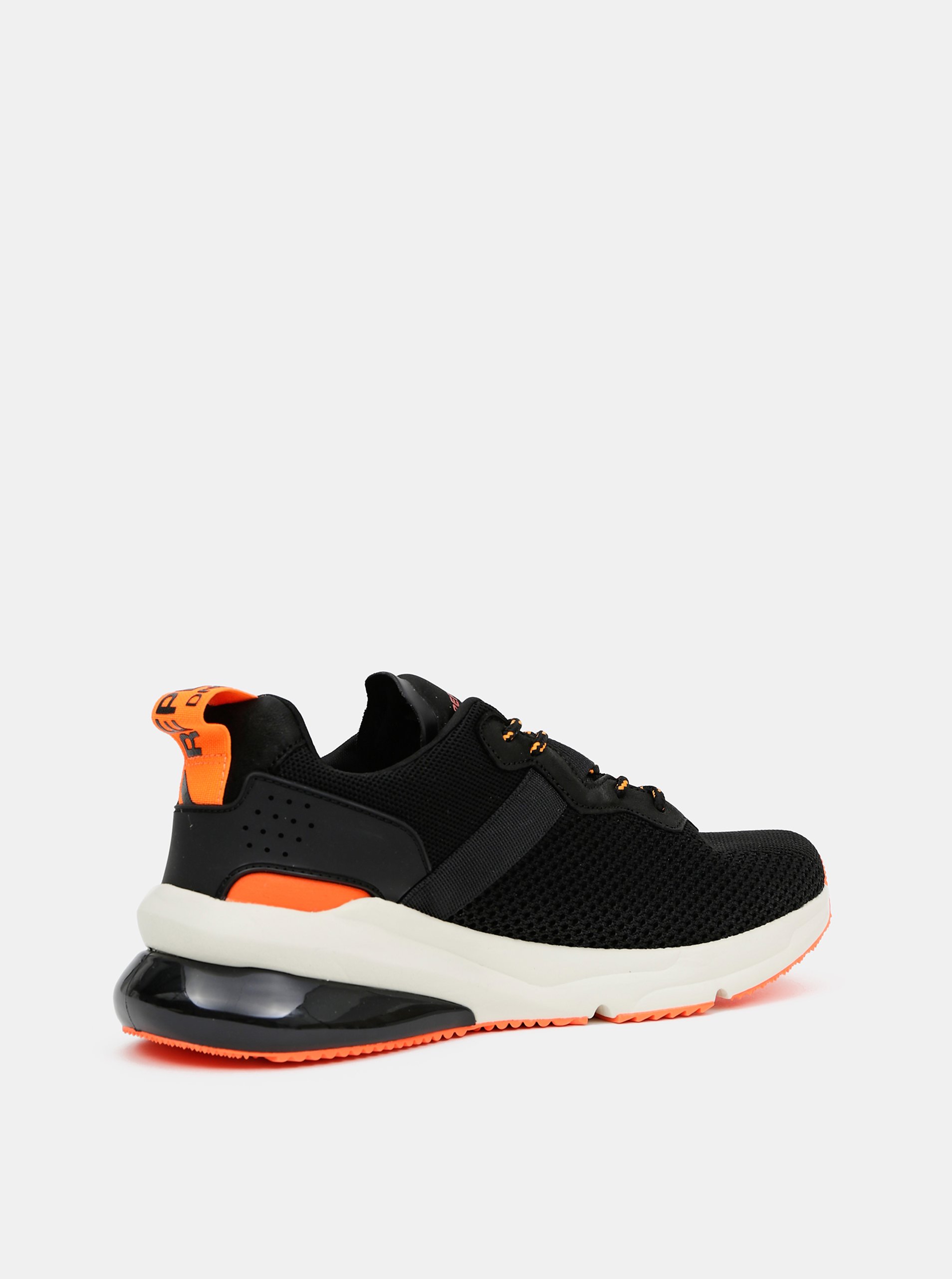 Replay Mens Tamwort Black/Orange Sneakers - Kliknutím na obrázek zavřete