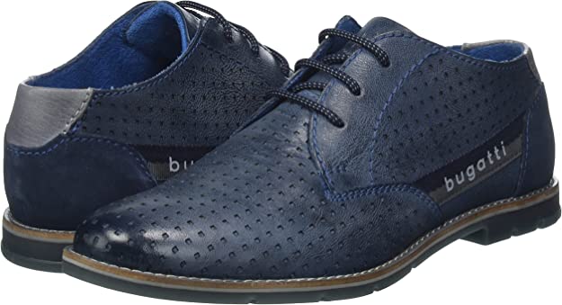 Bugatti Mens Fedaro Oxford Blue Shoes - Kliknutím na obrázek zavřete