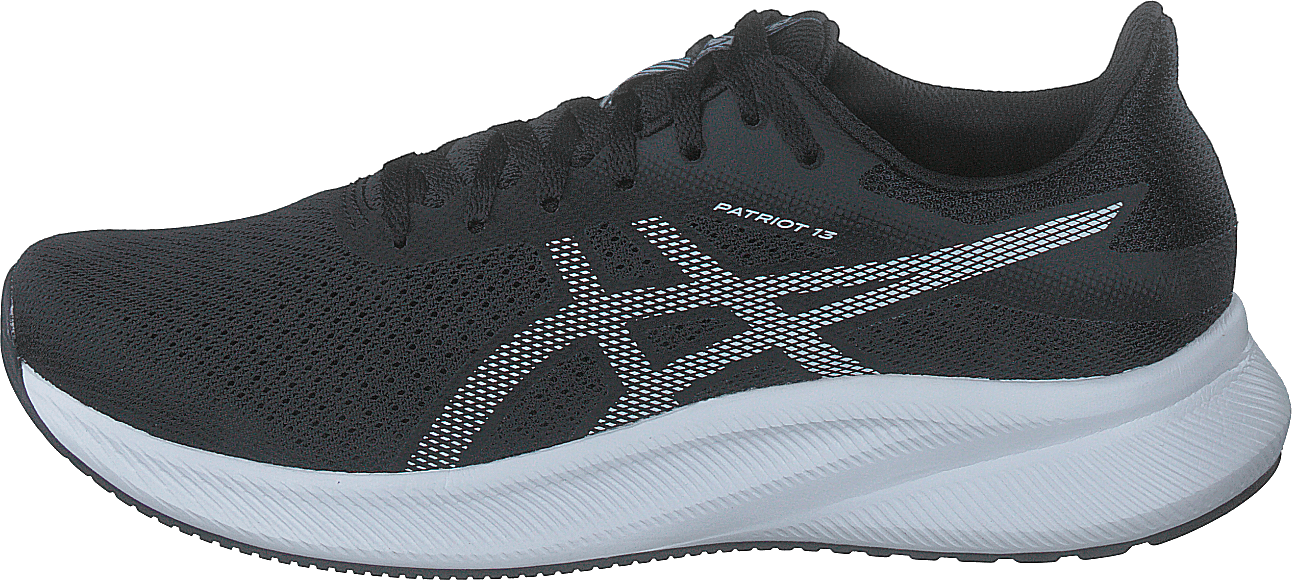 Asics Men's Patriot 13 Black/White - Running Shoes - Kliknutím na obrázek zavřete