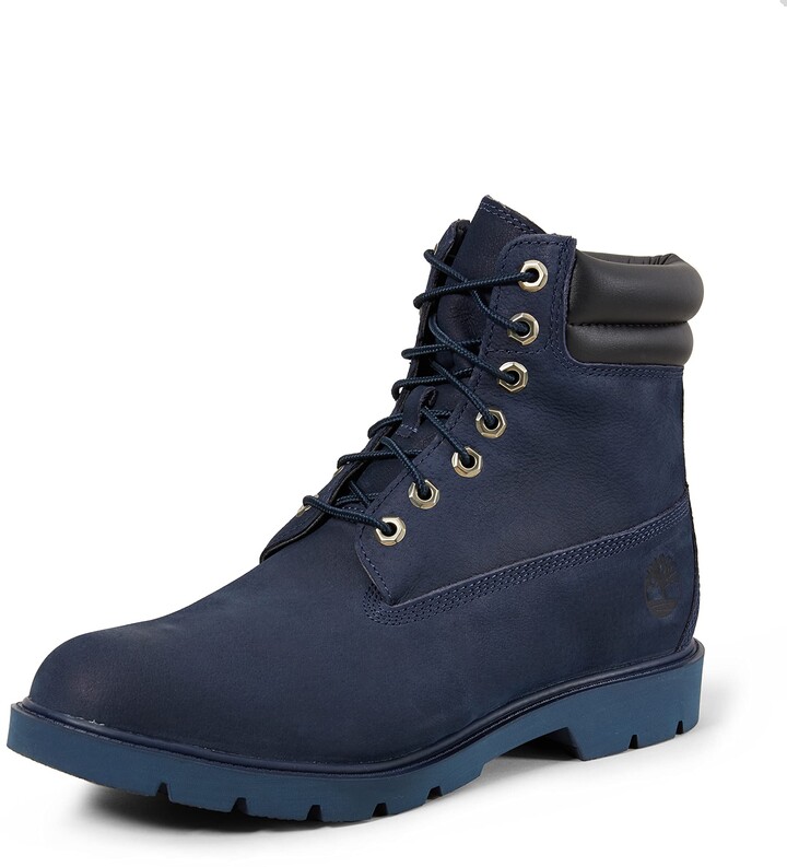 Timberland Mens 6 Inch Leather Boots Waterproof Navy